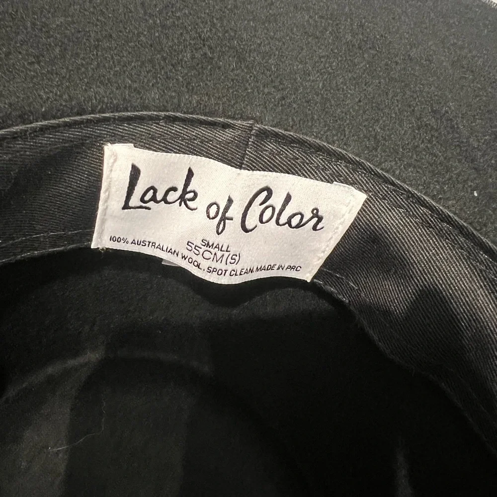 LACK OF COLOR - BLACK NOIR RANCHER FEDORA HAT - Picture 9 of 12